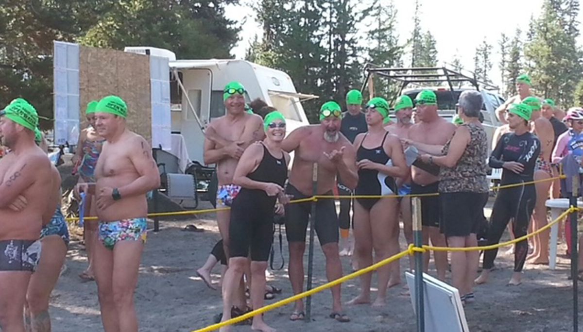 SAWS swimmers at Cascade Lakes swim, Bend, OR